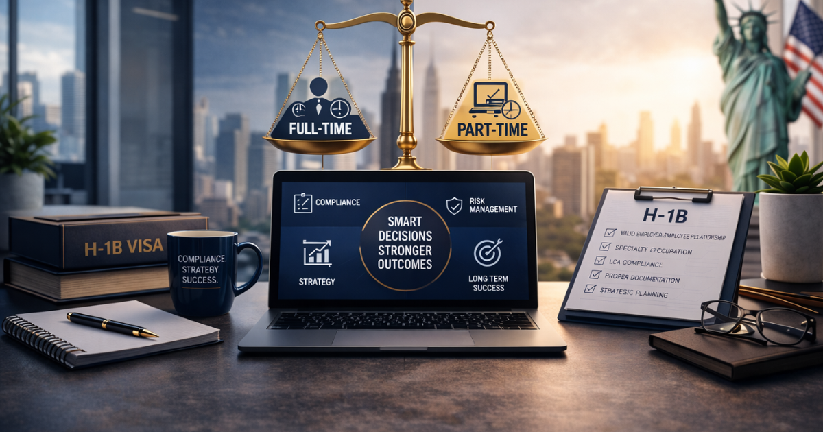 H-1B Full-Time vs. Part-Time Employment: Legal Feasibility, Strategy, and Risks