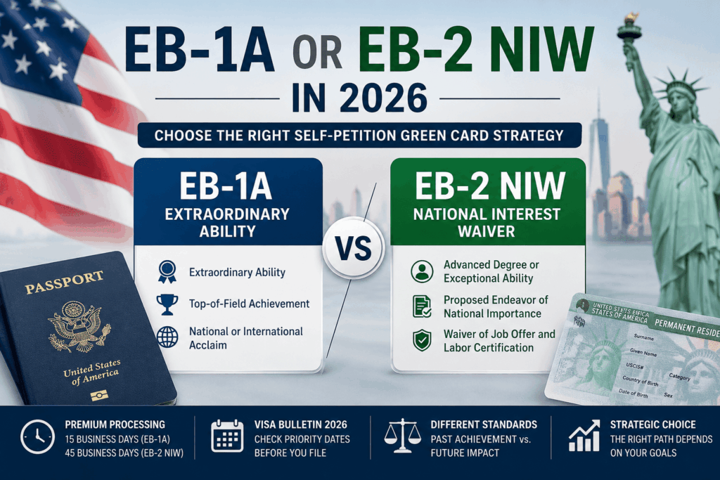 EB-1A or EB-2 NIW in 2026: Which Green Card Fits?